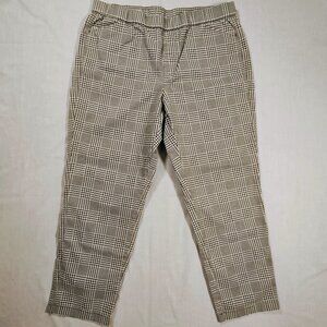 Lands' End Women's 14 Mid Rise Pull on Plaid Pants